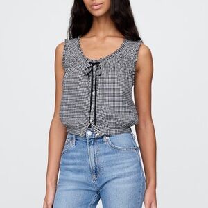 Gap x Doen Gingham Cropped Tank Top
